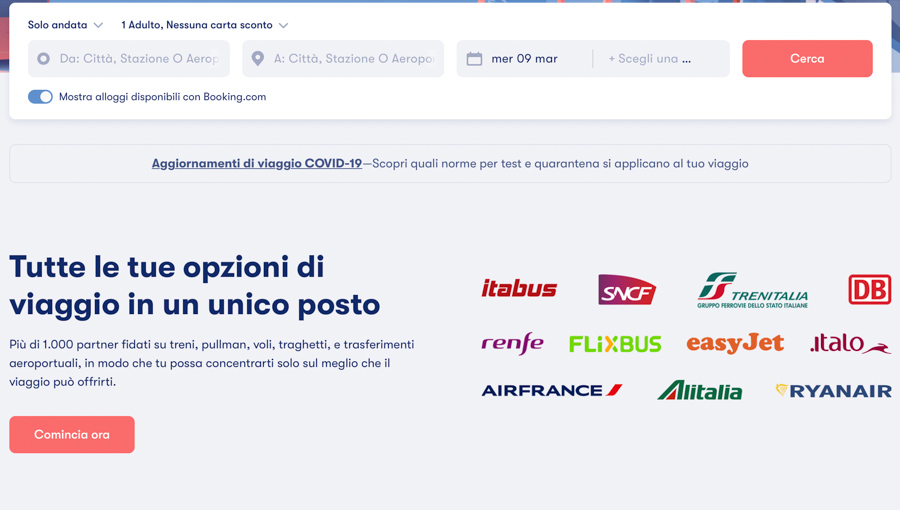 Applicazioni per viaggiare in treno